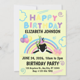 Invitación Orca Birthday Party Invitation in Yellow