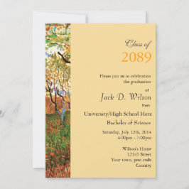 Invitación Orchard en Blossom, Van Gogh, graduación