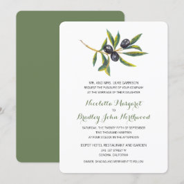 Invitación Orchard Olive de acuarela | Boda