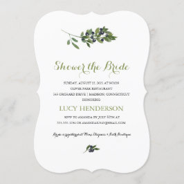 Invitación Orchard Olive de acuarela | Ducha de novia