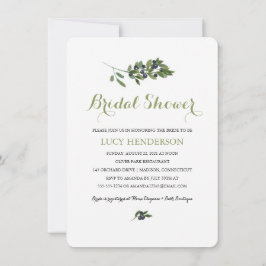 Invitación Orchard Olive de acuarela | Ducha de novia
