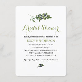 Invitación Orchard Olive de acuarela | Ducha de novia