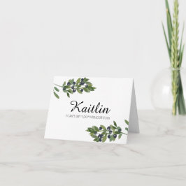 Invitación Orchard Olive de acuarela | ¿Ser mi dama de honor?