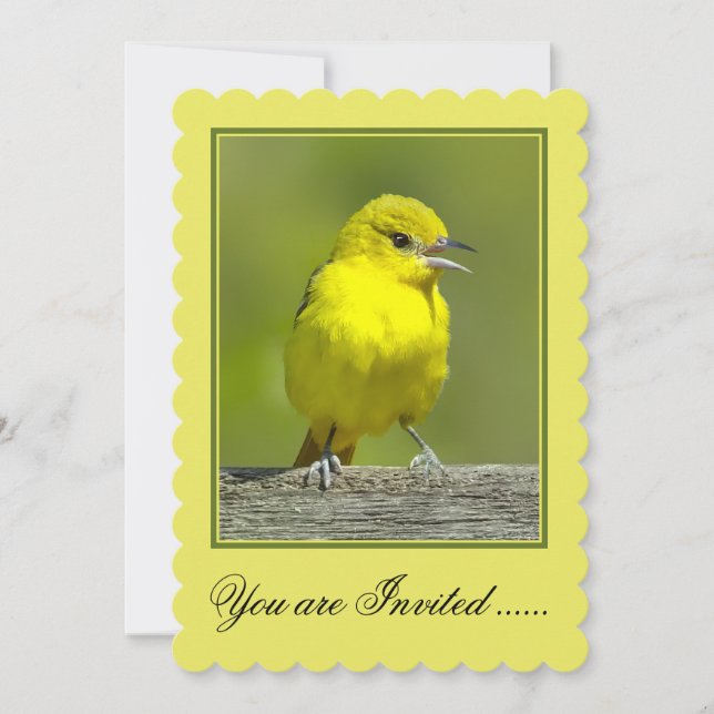 Invitación Orchard Oriole - Foto original (Anverso)