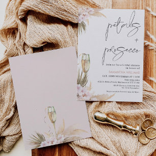 Invitación Orchards Palm Petals y Prosecco Bridal Shower