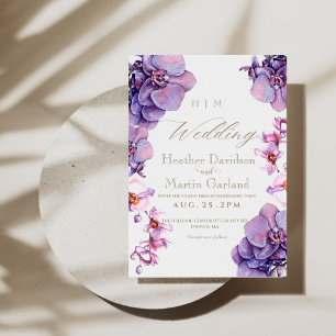 Invitación Orchid Boho Elegant Garden Flower Boda