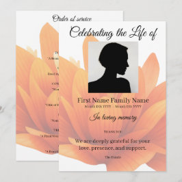 Invitación orden de servicio de flores