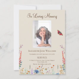 Invitación Orden de Servicio Floral en Memoria Amorosa
