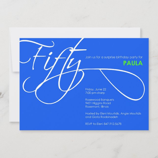Invitación Orden del Personalizado - Eleni (Anverso)