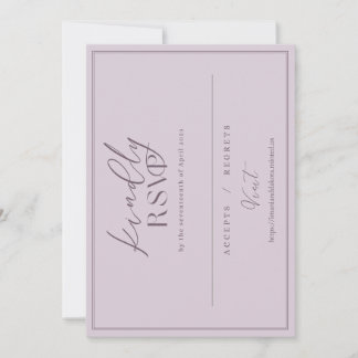 Invitación Orden personalizado RSVP Imani y Dakota