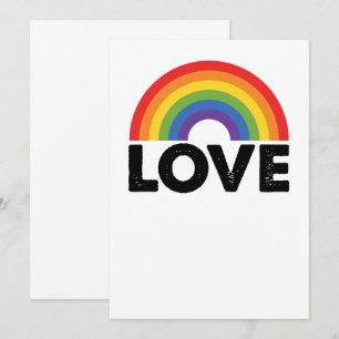 Invitación Orgullo Amor es Amor Igualdad Gay Arcoiris LGBTQ 