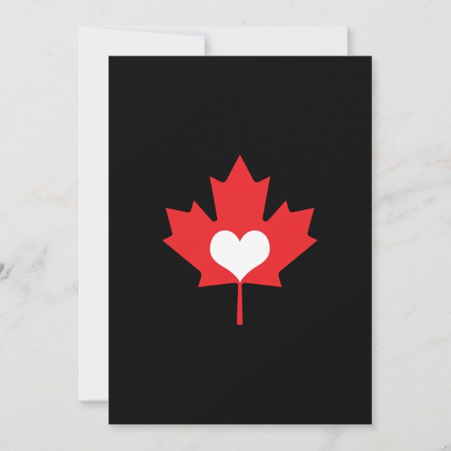 Invitación Orgullo canadiense - Amo la hoja de arce de Canadá (Anverso)