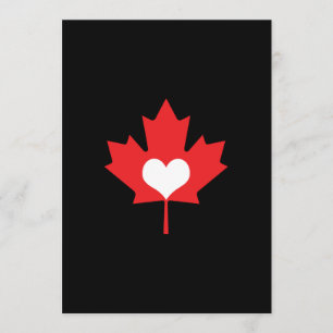 Invitación Orgullo canadiense - Amo la hoja de arce de Canadá
