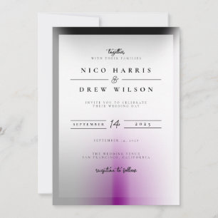 Invitación Orgullo de boda demisexual elegante