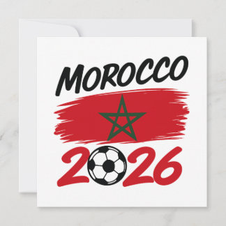 Invitación Orgullo de seguidor de fútbol Marruecos 2026