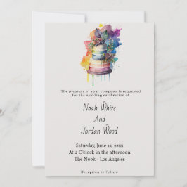 Invitación Orgullo del pastel de Boda LGBT