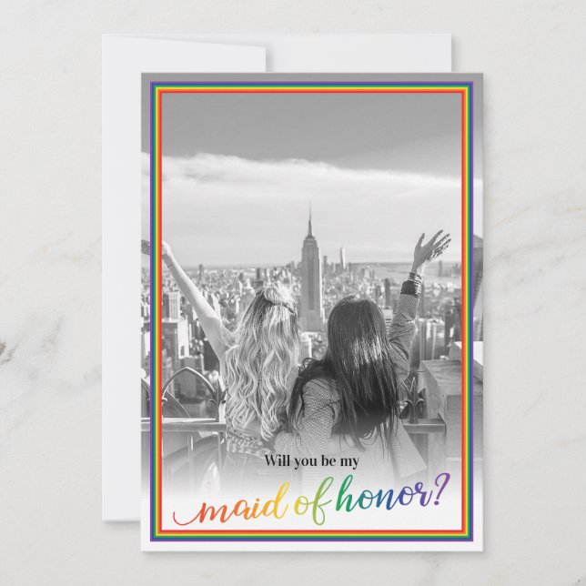 Invitación Orgullo fotográfico personalizado, será mi emplead (Anverso)