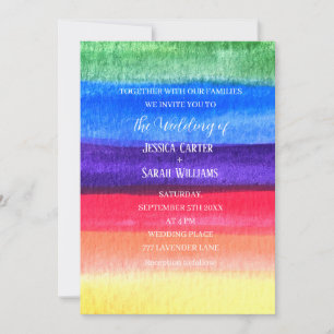 Invitación Orgullo gay Arcoiris Lesbiana Boda LGBT