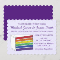 Orgullo gay LGBT Boda de pastel con capa de arcoir