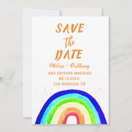 Invitación Orgullo gay LGBT Boda del matrimonio arcoiris