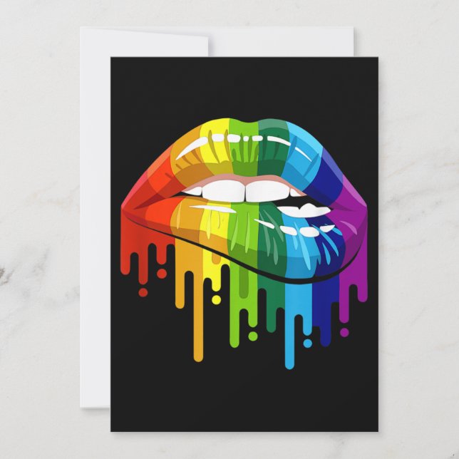 Invitación Orgullo gay LGBT por el arco iris (Anverso)