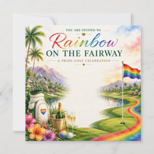 Invitación Orgullo Golf Arcoíris en la Calle de Golf Celebrac