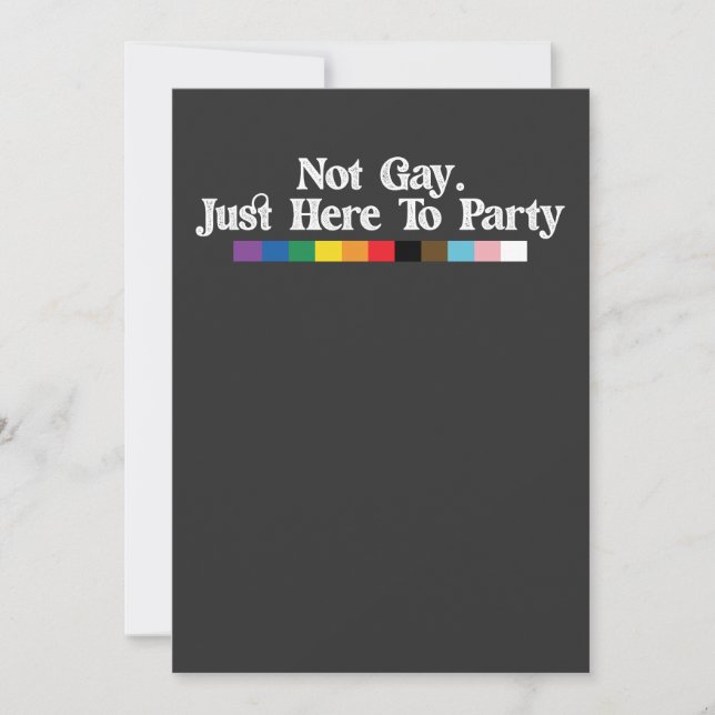 Invitación Orgullo LGBT, no gay, solo por apoyar al Fiesta (Anverso)