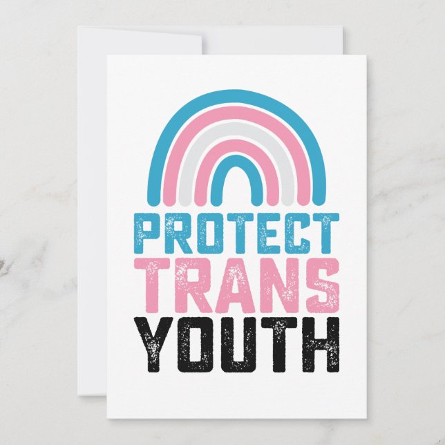 Invitación Orgullo LGBT Protege a los Jóvenes Transexuales (Anverso)