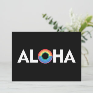 Invitación Orgullo LGBTQ Isla Arcoíris Aloha Hawái