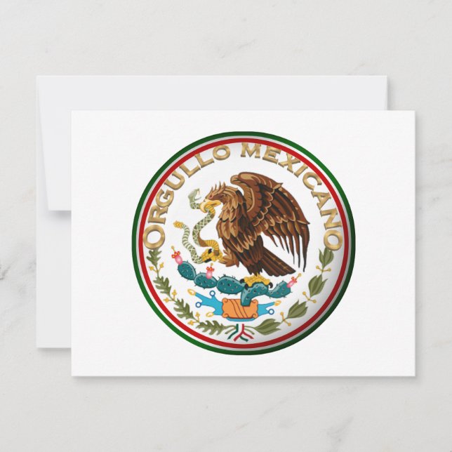 Invitación Orgullo Mexicano (Águila de la bandera mexicana) (Anverso)