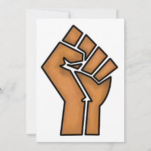 Invitación orgullo negro puño unidad historia unidad Africano