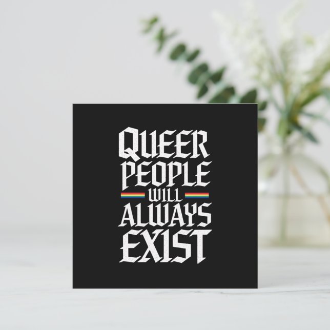 Invitación Orgullo queer Orgullo queer La gente queer siempre (Anverso de pie)