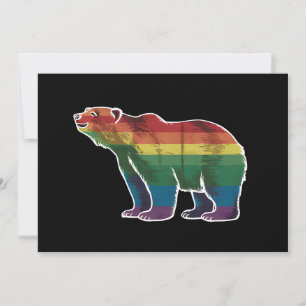 Invitación Orgullo retro polar arcoiris lesbiana LGBT Orgullo