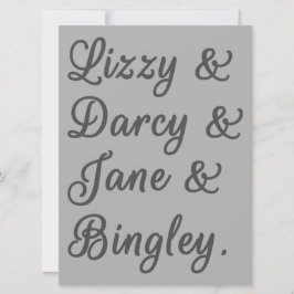 Invitación Orgullo y prejuicio