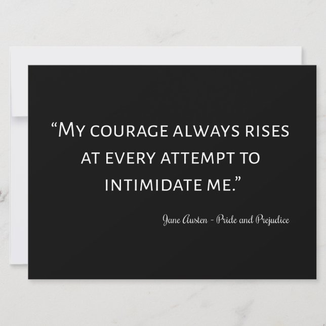 Invitación Orgullo y prejuicio (Anverso)