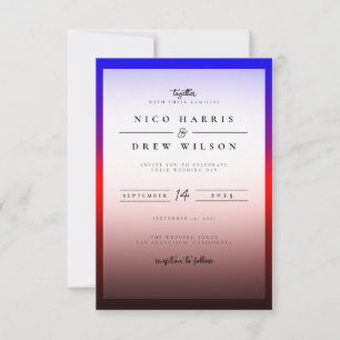 Invitación Orgullosa Boda Poliamorosa Elegante