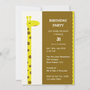 Invitación Orgullosa Giraffe