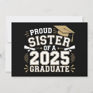 Invitación Orgullosa Hermana De Una Clase De La Familia De Gr