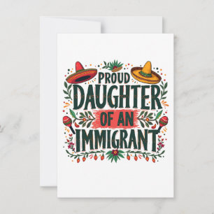 Invitación Orgullosa hija de un inmigrante mexicano