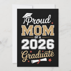 Invitación Orgullosa Madre De Un Graduado De La Clase De Grad
