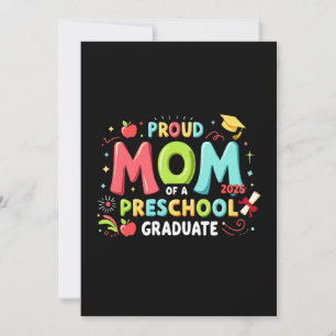 Invitación Orgullosa Madre De Un Graduado De Preescolar
