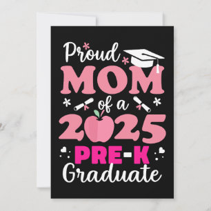 Invitación Orgullosa mamá de graduada de Pre-K 2025