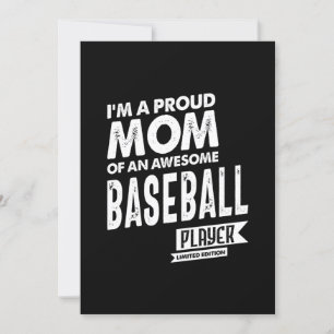 Invitación Orgullosa Mamá de un impío jugador de béisbol