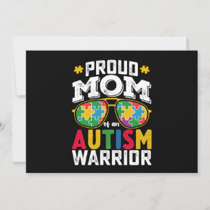 Invitación Orgullosa Mamá De Una Familia De Guerreros Del Aut