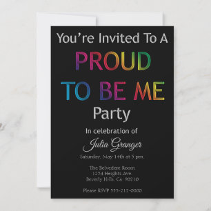 Invitación Orgulloso De Ser Yo Saliendo Fiesta