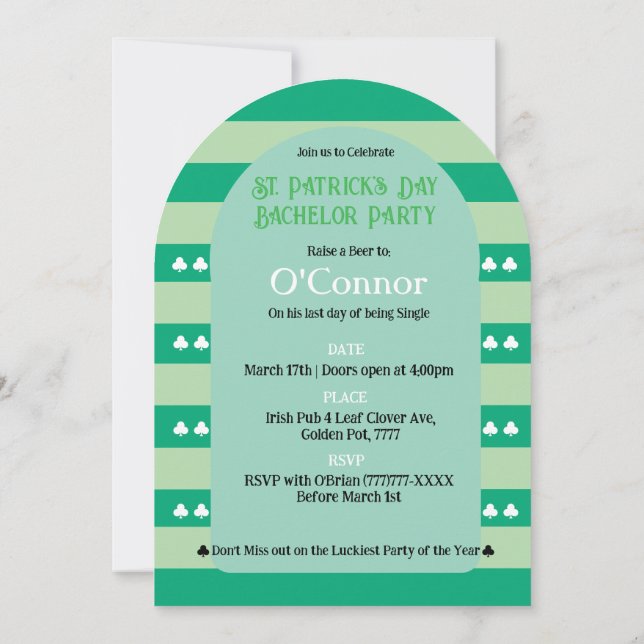 Invitación Orgulloso e irlandés St Patrick LGBTQ+ Partido de  (Reverso)