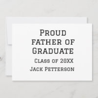 Orgulloso padre de graduado de la promoción de 20X
