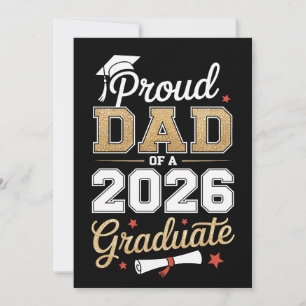 Invitación Orgulloso Padre De Un Graduado De La Clase 2026 De