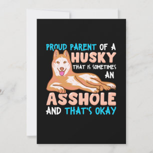 Invitación Orgulloso padre de un perro Husky