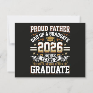 Invitación Orgulloso padre graduado de la promoción de 2026